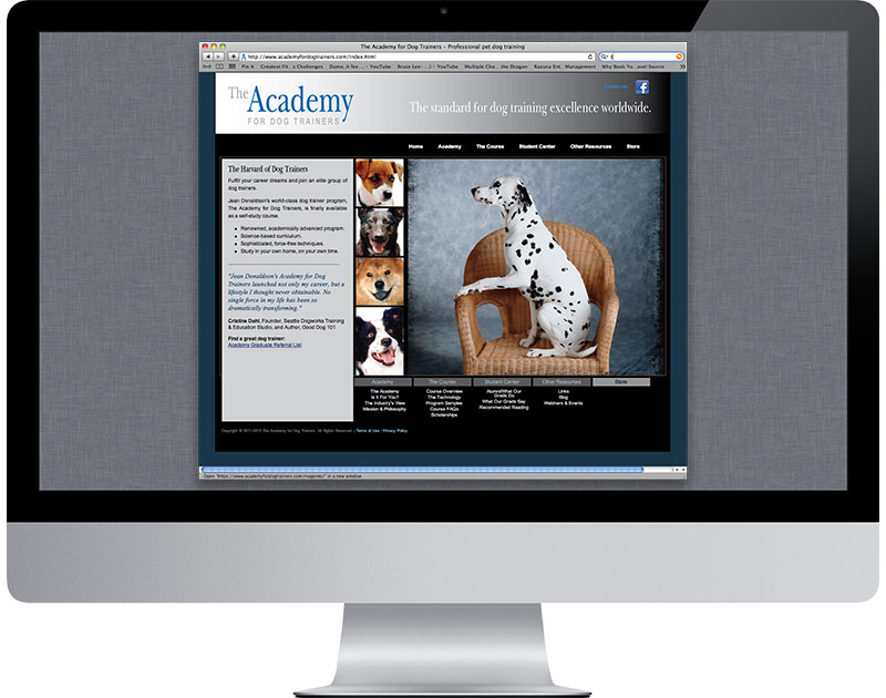 Academy for Dog Trainers Website