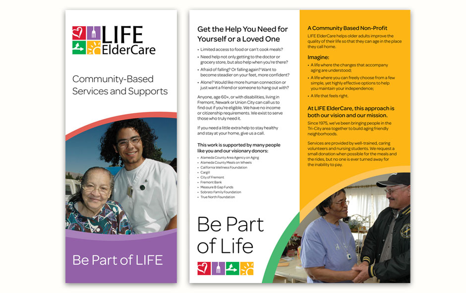 LIFE ElderCare Program Brochure Cover and Spread