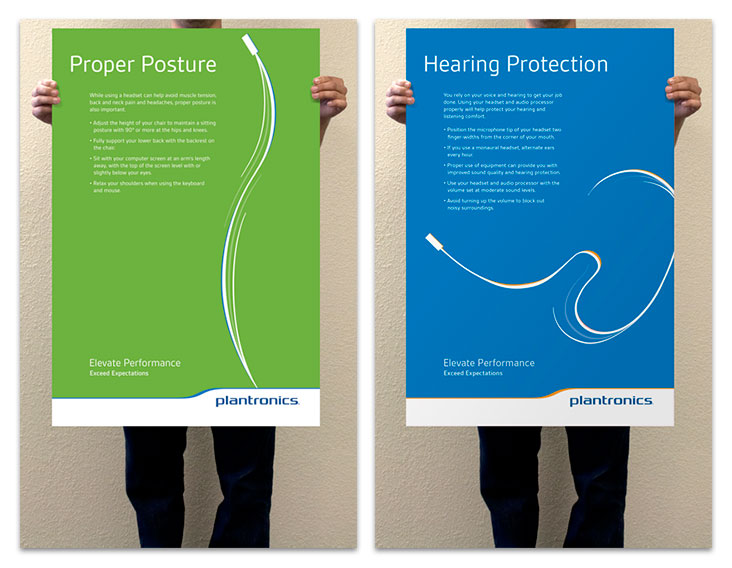 Proper Posture and Hearing Protection Posters