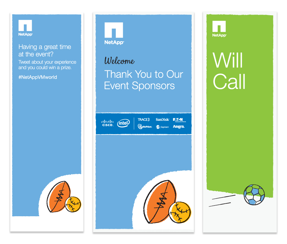 NetApp AT&T Event Signs